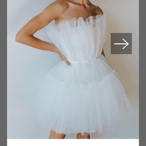 Untamed Petals by Amanda Judge Arlington Pearl Mini - Ivory tulle dress